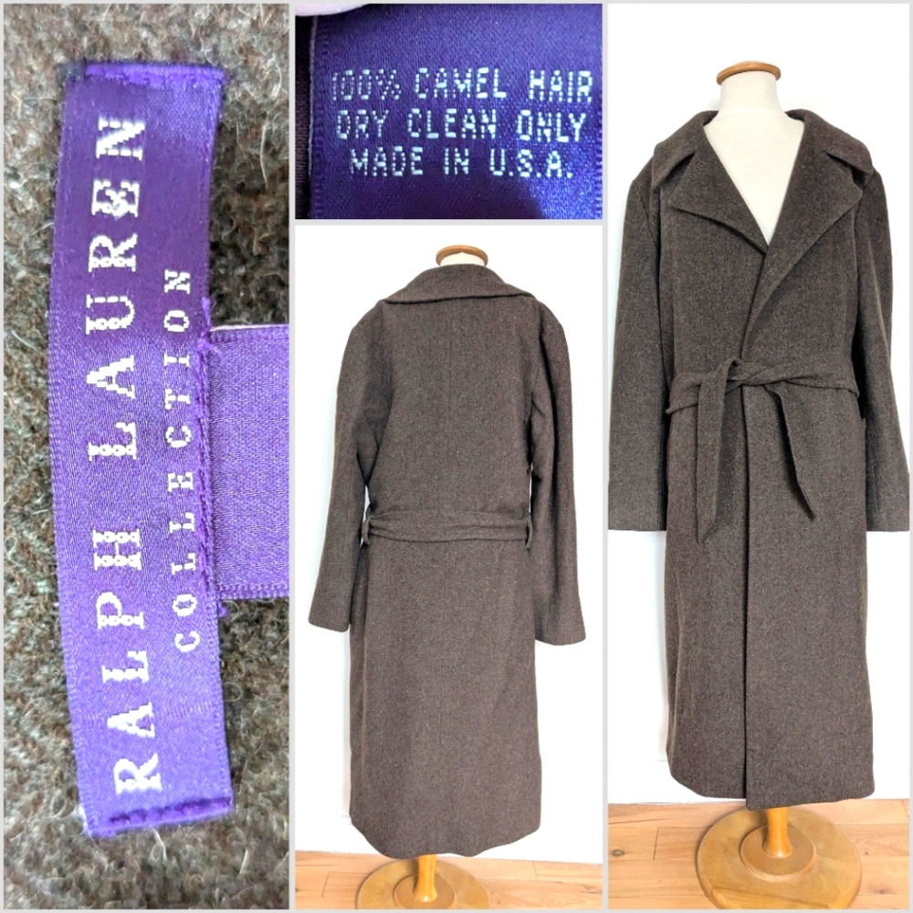 Ralph Lauren Brown 100% Camel Hair Coat